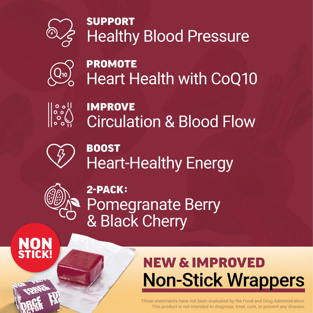 Total Beets Heart Health Blood Pressure Support Chews with CoQ10, 60 Soft X7178