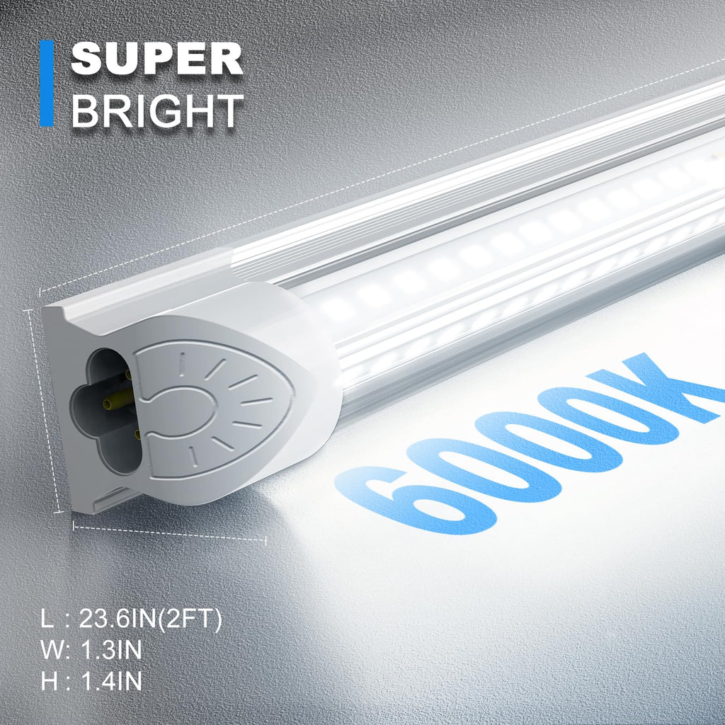 2FT 22W 3300LM 6000K Cool White Linkable LED Shop Lights Q9334