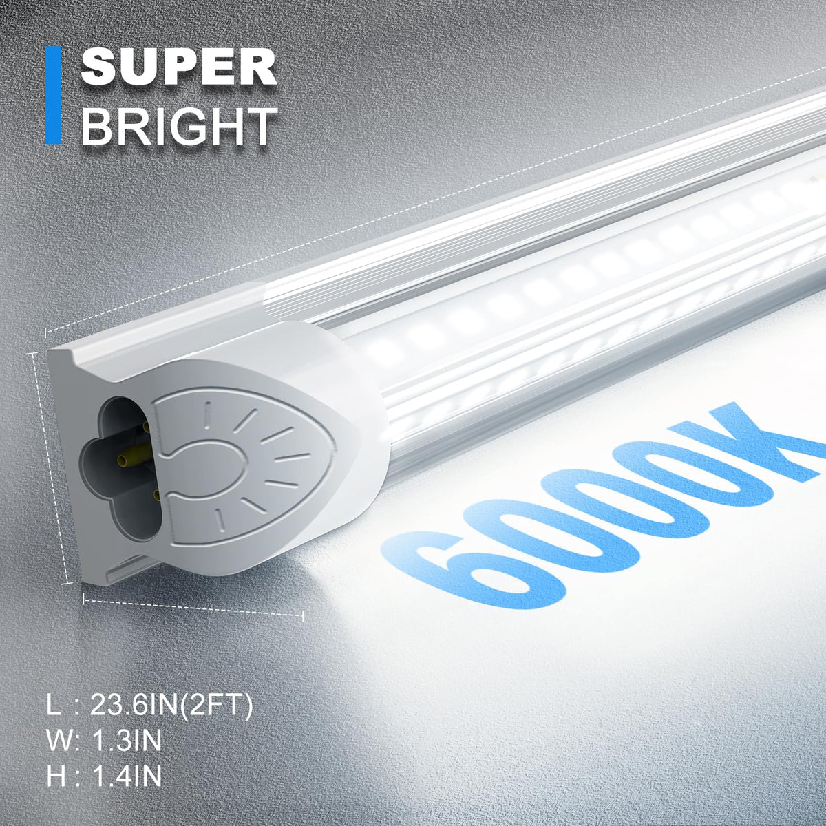 2FT 22W 3300LM 6000K Cool White Linkable LED Shop Lights Q9334