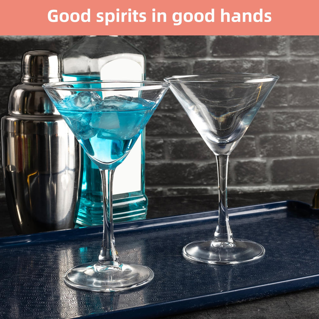 Martini Glasses Set of 7, 6 oz Reusable Cocktail Glasses with Stem C117750