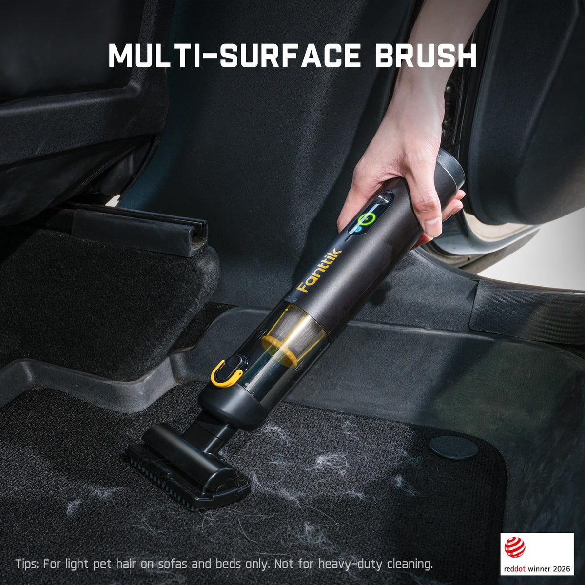 Cordless Handheld Car Vacuum, 19kPa, Black R706