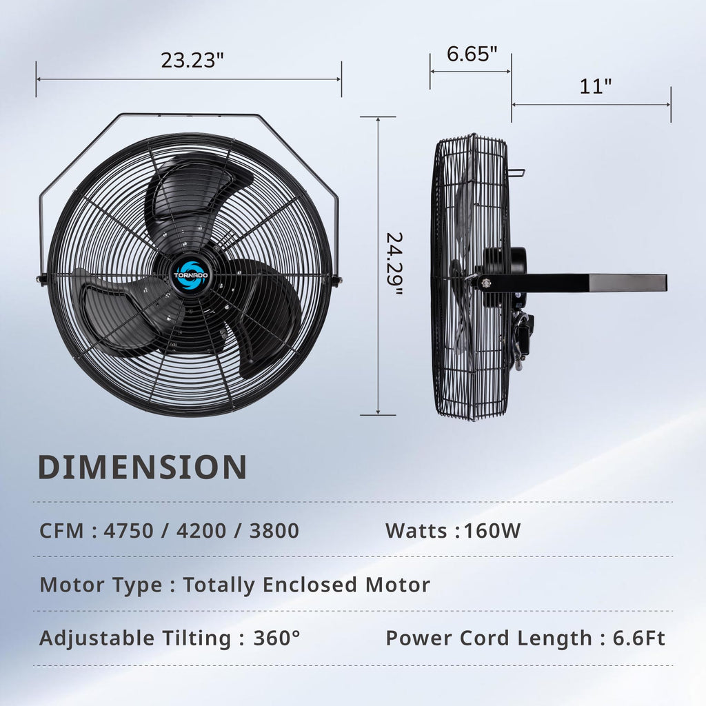20-Inch High Velocity Outdoor Wall Fan O34314