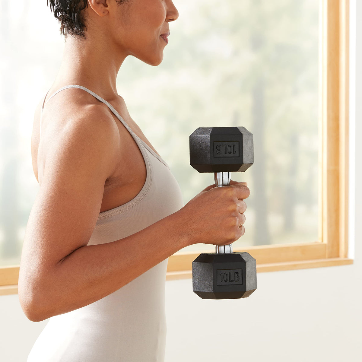 Rubber Hex Dumbbell T52140
