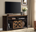 Dark Walnut Black Entertainment Center M91285