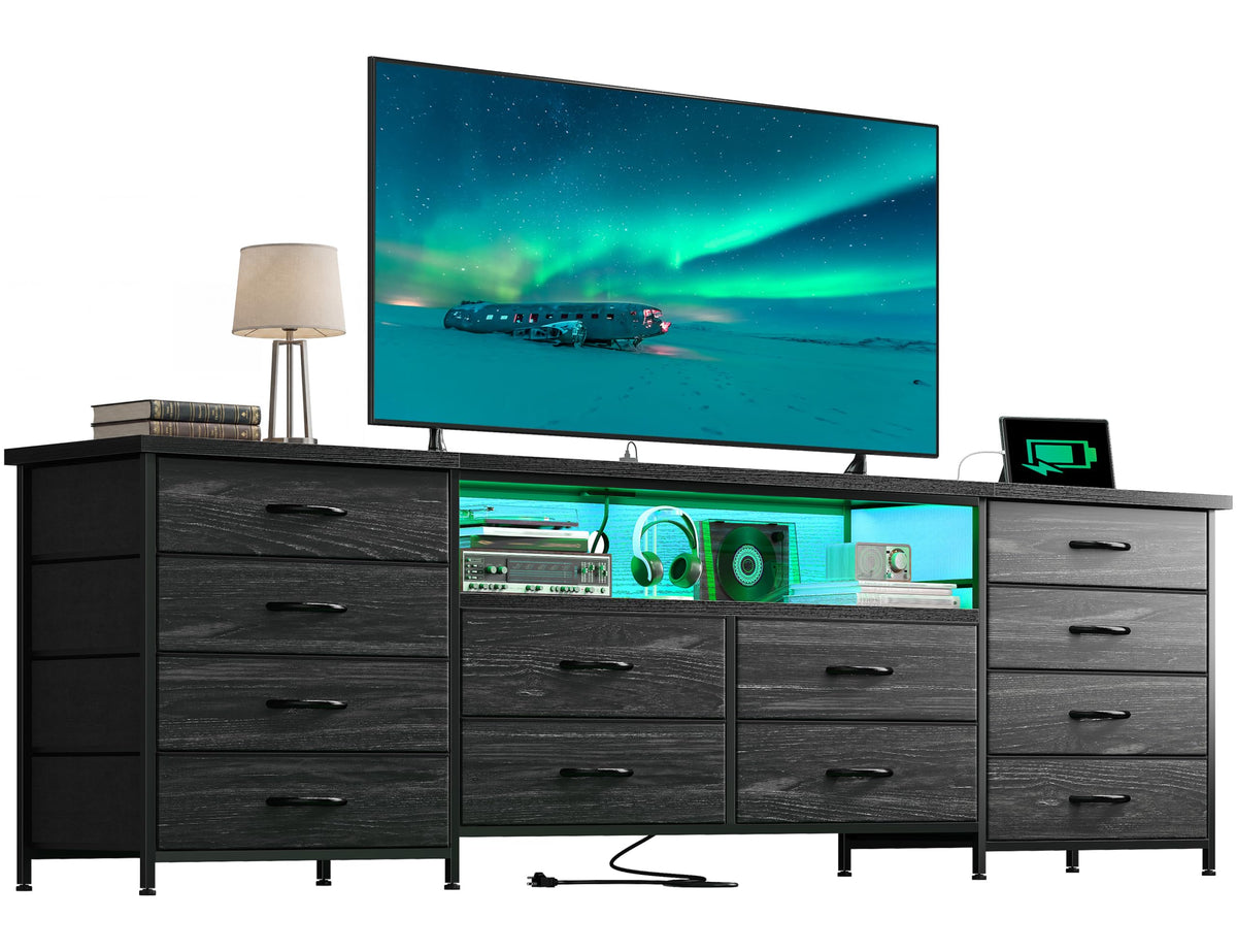 63" Dresser with 12 Fabric Drawers B468