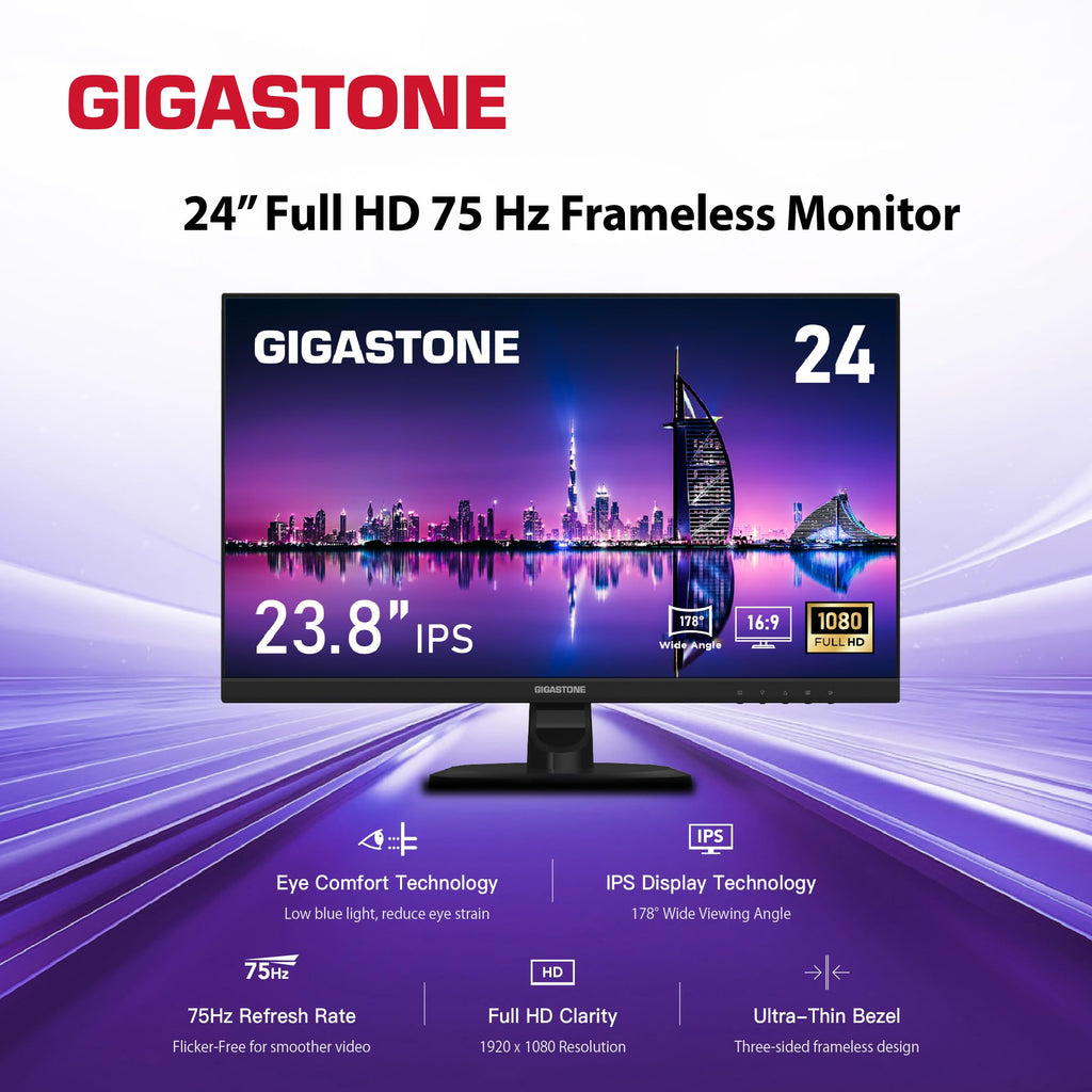 24 inch IPS LED Monitor 2-Pack 75Hz FHD Frameless K42866