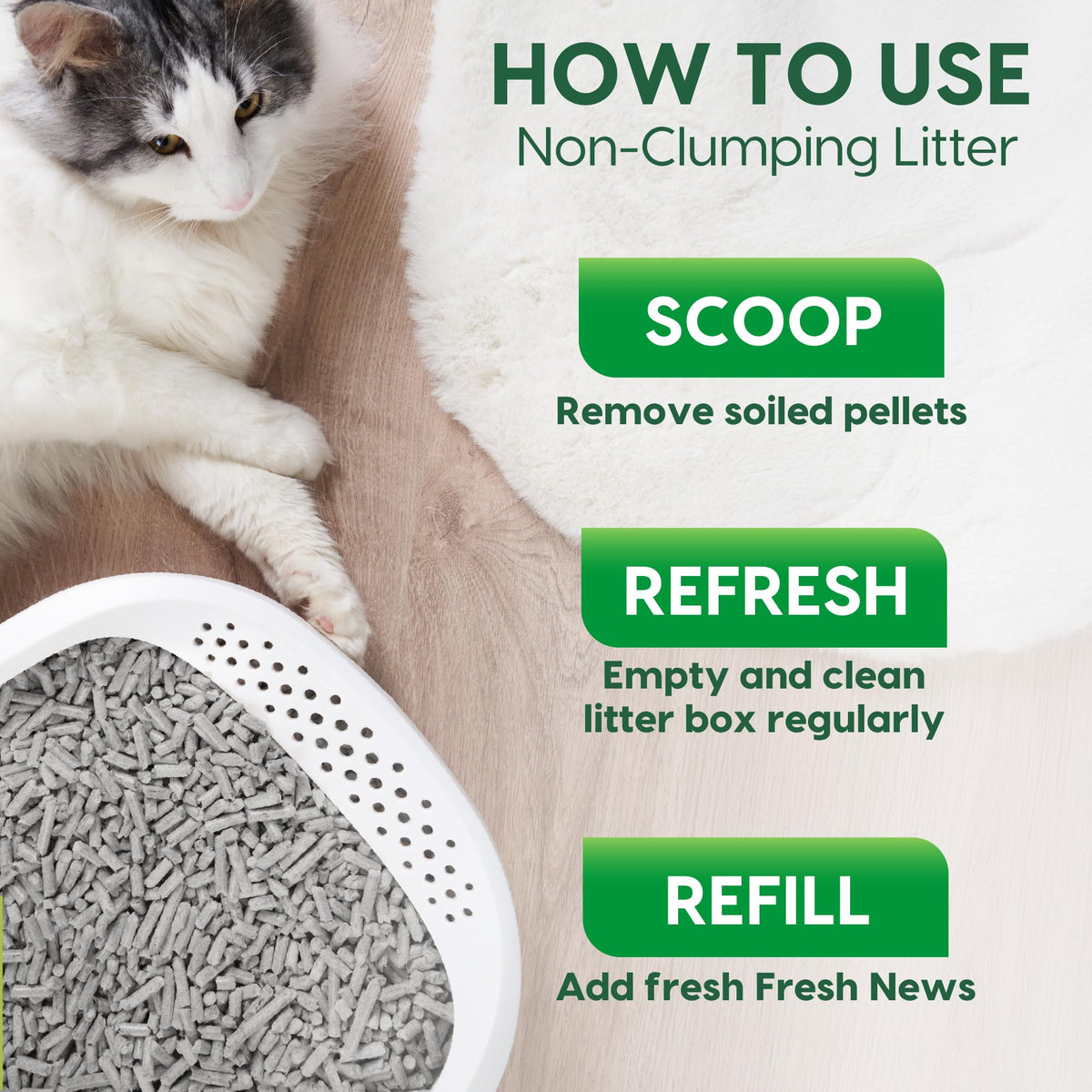 Non-Clumping Paper Cat Litter 25 Pound S660423