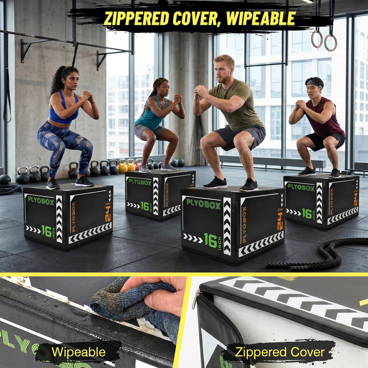 3-in-1 Foam Plyometric Jump Box P403