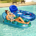 Inflatable Pool Float Chair with Cup Phone Holder G74556