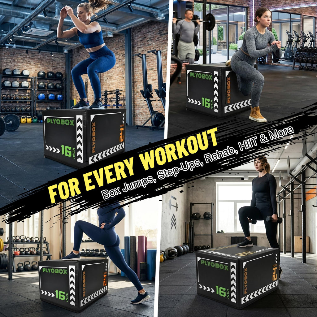 3-in-1 Foam Plyometric Jump Box P403