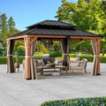 Wood Gazebo 13x15 with Galvanized Steel Roof B6724