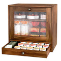 Wooden Bread Box with Drawer & Window P698736